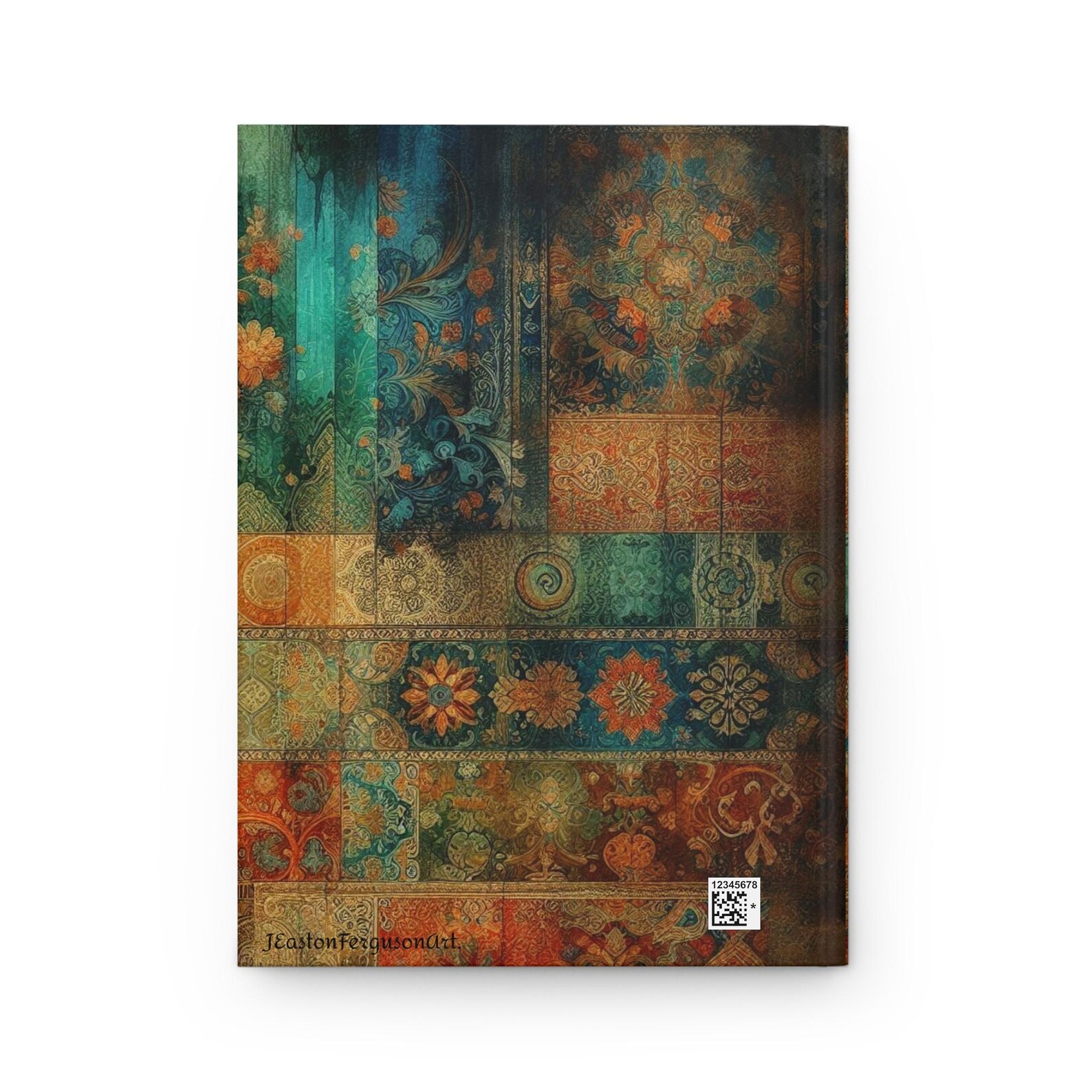 Boho Patchwork Journal, Colorful Personal Hardcover Notebook, Pretty ...