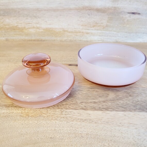 Pot de bain en verre soufflé rose - image 3