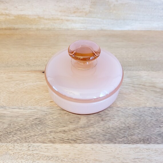 Pot de bain en verre soufflé rose - image 2