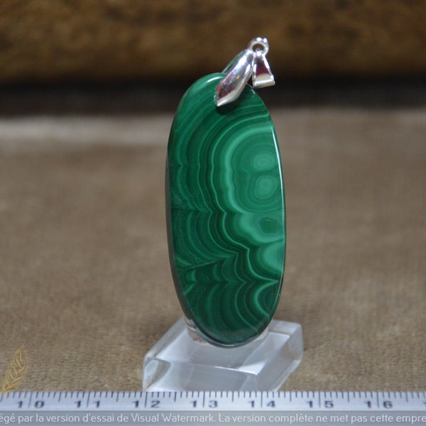 Malachite pendant from Congo.