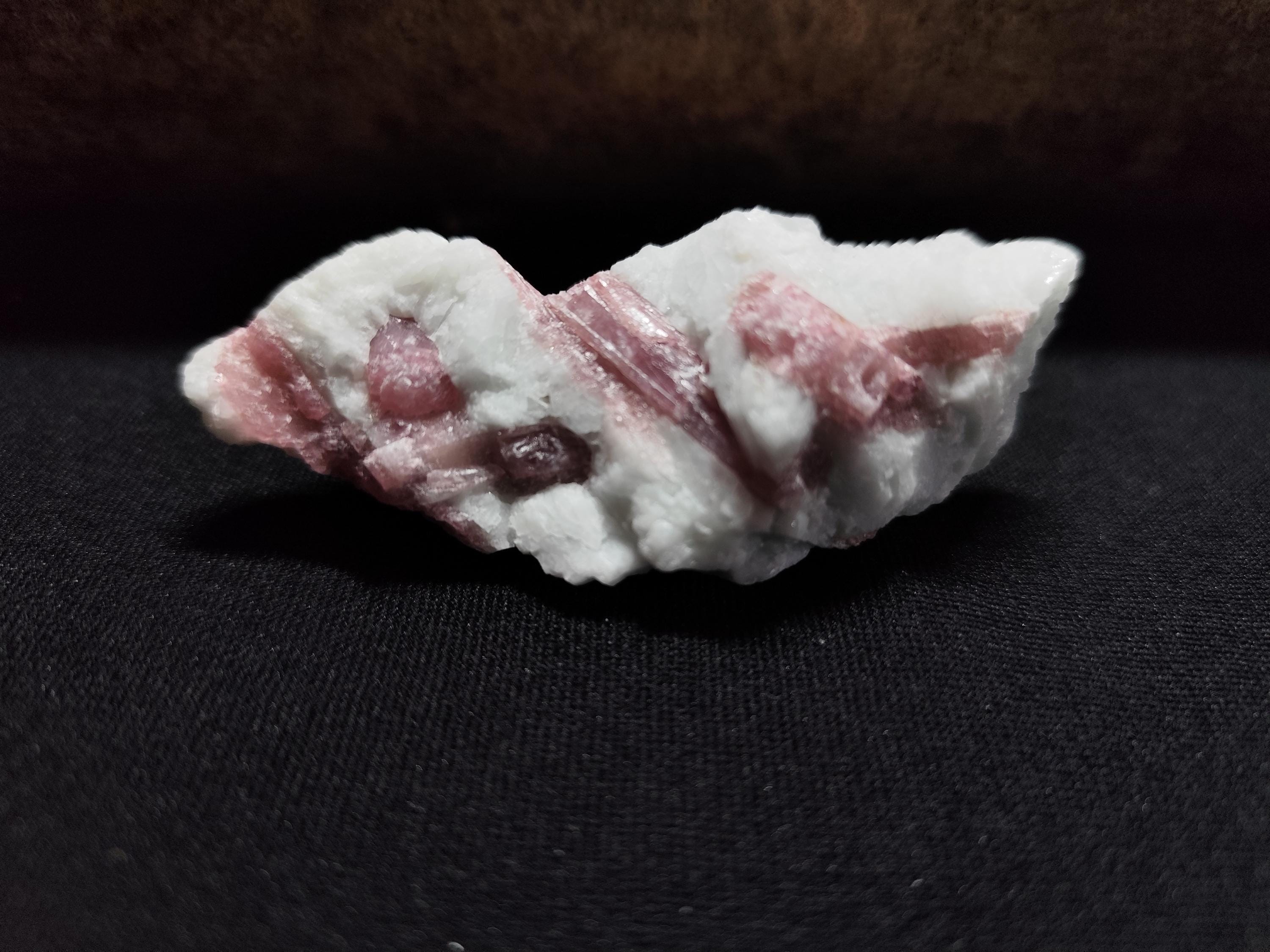 Tourmaline Melon d'eau en pierre brute, bracelet de minéraux et perles