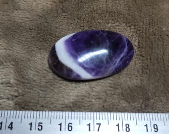 Natural Chevron Amethyst Cabochon – 3.2 cm – Stone for jewelry or healing (suitable as a pendant)