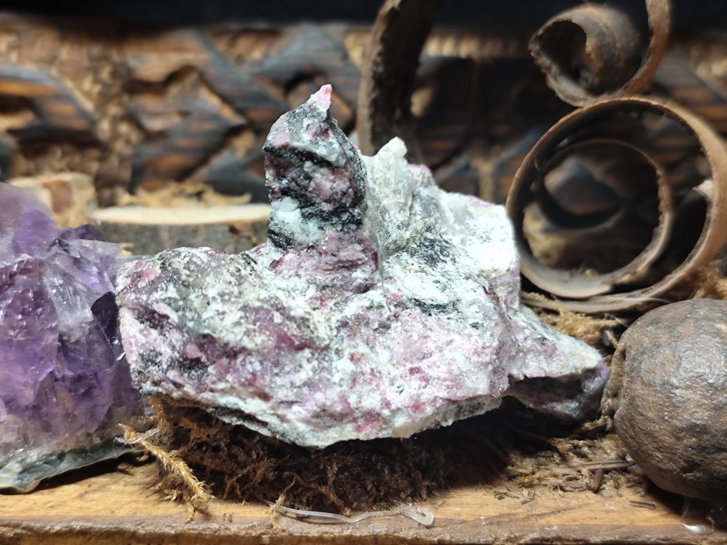 Set Ciondolo E Orecchini In Charoite Russa Naturale Fatto A Mano - Argento Placcato