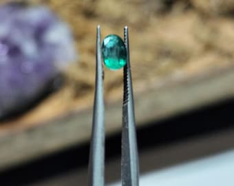 Emerald, Zambia, cut stone.