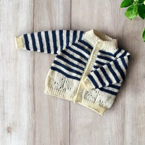 Hand-knitted “Nautical” Cardigan