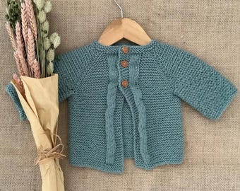 Cardigan « Ambre » tricoté à la main