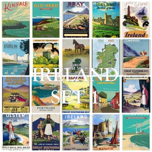Postal con carteles irlandeses en blanco en el reverso, ideal para libro de visitas de bodas. ~ Se vende en paquetes de 25 ~ Impreso por Cherished Postcard.