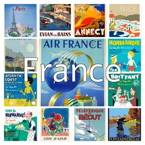Frankreich Poster Postkarte leer auf der Rückseite, ideal für Hochzeitsgästebuch. ~ Verkauft in Packungen mit 25 ~ Gedruckt von Cherished Postkarte.