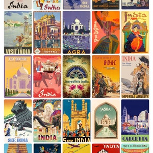 India Posters Postkarte leer auf der Rückseite, ideal für Hochzeitsgästebuch. ~ Verkauft in Packungen mit 25 ~ Gedruckt von Cherished Postkarte.