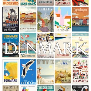 Carte postale du Danemark, vierge au dos, idéale pour un livre d'or de mariage. ~ Vendu par lot de 25 ~ Imprimé par carte postale chérie.