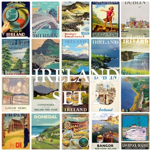 Conjunto irlandês com 2 pôsteres e cartão postal em branco no verso, ideal para livro de visitas de casamento. ~ Vendido em pacotes de 25 ~ Impresso pela Cherished Postcard.