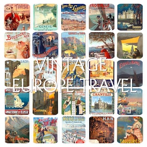 Affiches Europe 1 vintage, carte postale vierge au dos, idéale pour un livre d'or de mariage. ~ Vendu par lot de 25 ~ Imprimé par carte postale chérie.