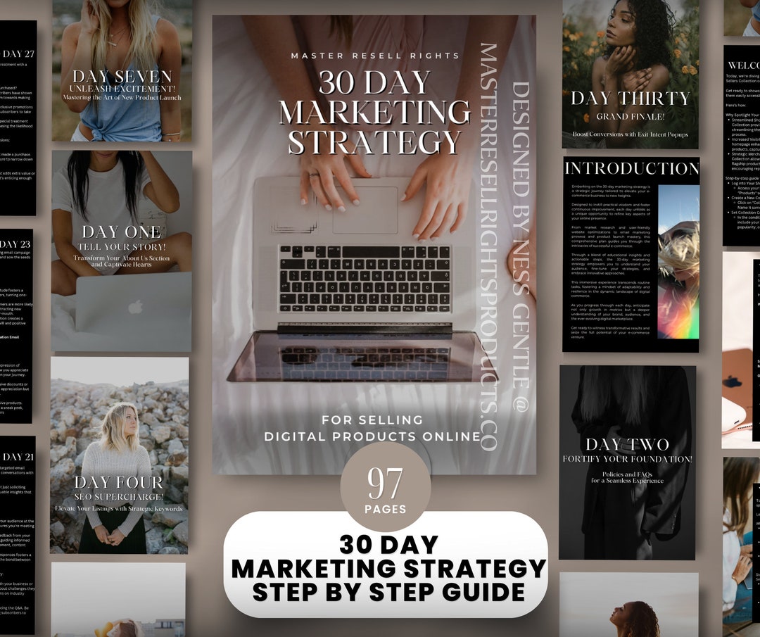 30 Day Marketing Strategy Growth Plan Master Resell Rights PLR MRR MRR ...