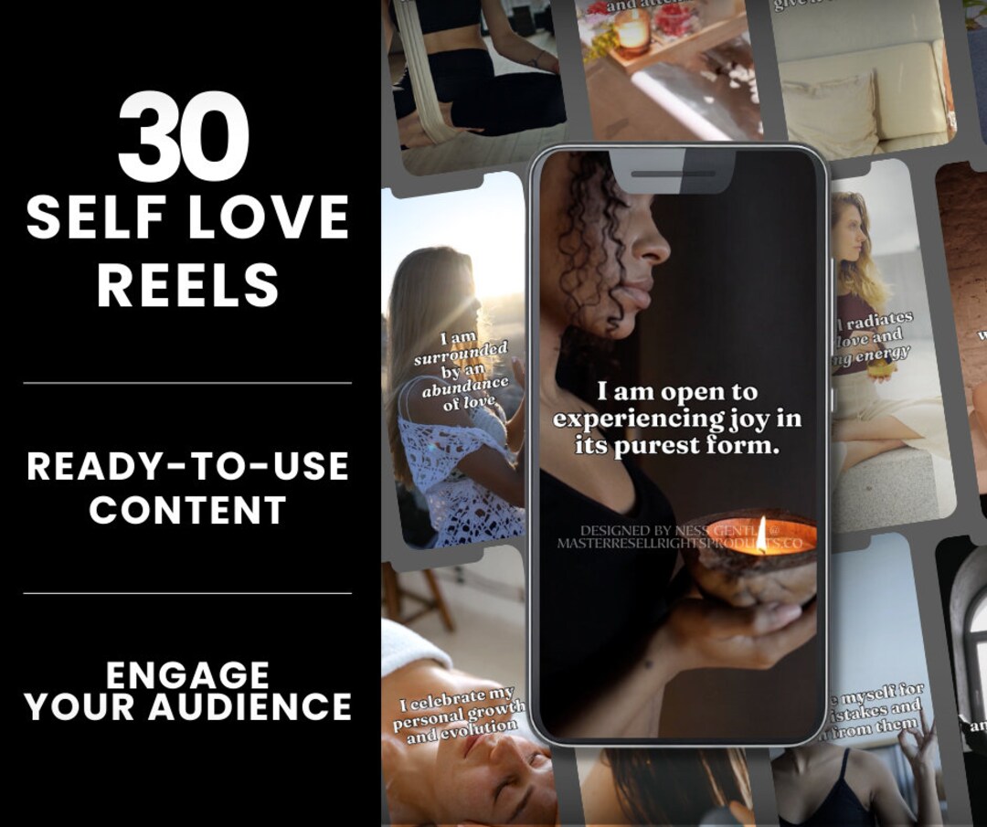 Self Love Reels With MRR Instagram Reels Master Resell Rights MRR & PLR Instagram Reels Digital