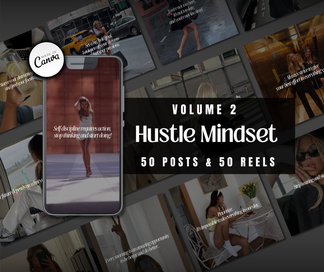 Vol 2 Hustling CEO Mindset Posts Reels Bundle With MRR PLR Motivational ...