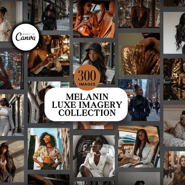 Melanin Luxe Imagery Collection With MRR | Master Resell Rights Images | PLR and MRR Products | Done For You Products