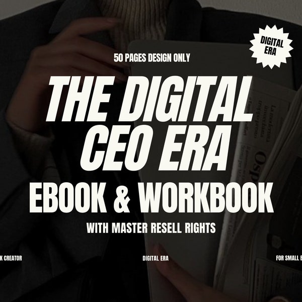 The Digital CEO Era Design Ebook & Workbook with Master Resell Rights | PLR |MRR | Digital Products with Master Resell Rights | Plr Bundle
