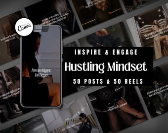 Hustling CEO Mindset Posts Reels Bundle with MRR | Motivational Quote Reels Bundle| Instant Downloads | Viral Reels | Instagram Viral Reels