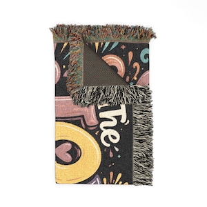 Faith Scripture Woven Blanket 60" x 50" -- Inspirational Cozy Throw