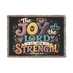 Geweven deken Faith Scripture (52 x 37 inch) -- inspirerende gezellige plaid