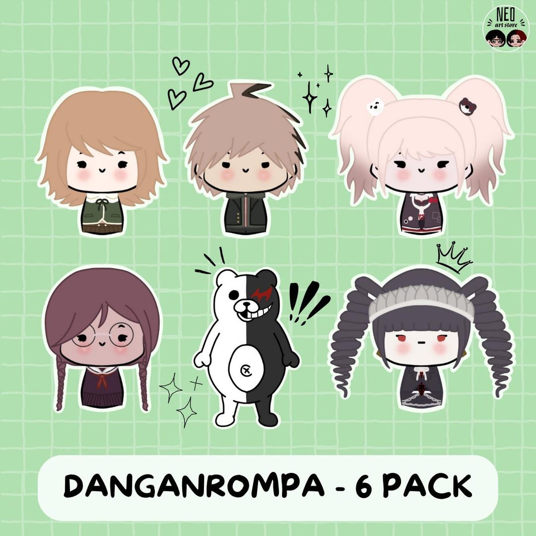 DANGANR0MPA Sticker Pack - Etsy