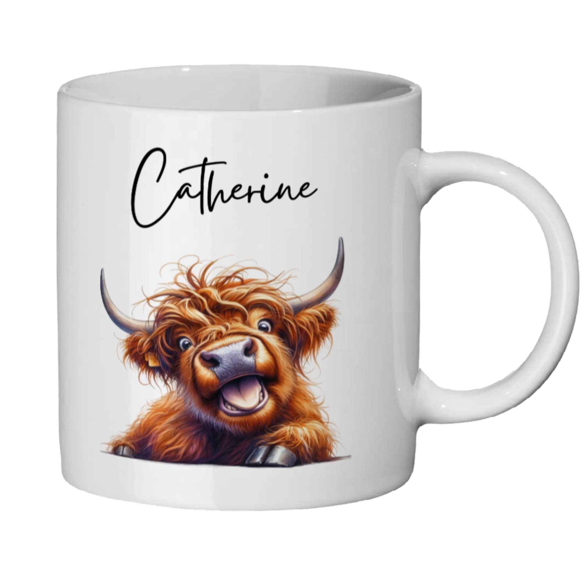 Personalised Funny Cow Mug, Highland Cow, Mug For Cow Lovers, Farm Animal Mug, Mothers Day Gifts, Funny Cow Gifts, Name Mug, Birthday Gifts