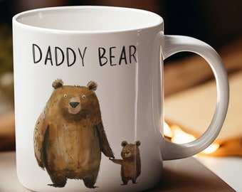 Daddy Bear Ceramic Mug, Bear Gift, Cute Bear Mug, Gift For Daddy