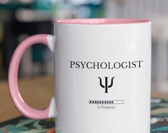 Tazza psicologo personalizzata, regalo divertente psicologo, tazza psicologo in corso, studente di psicologia, regalo di Natale