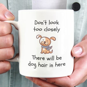 Hundehaar Keramikbecher 11 Unzen, Hundebecher, Hundehaar Kaffeebecher, Hundeliebhaber Geschenk, Hundebesitzer Geschenke, Haustier Geschenke, lustiger Hundebecher, Geschenk für Hundebesitzer