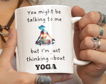 Denken aan yogamok, yogacadeau, grappige yogacadeaus, yogaliefhebbercadeau