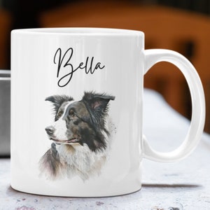 Personalised Border Collie Mug, Collie Gift, Mug For Border Collie Lovers, Dog Mug
