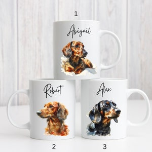 Personalised Dachshund Mug, 3 Dachshund Design Choices, Sausage Dog Gift