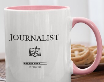 Personalised Journalist Mug, Future Journalist Gift, Journalist In Progress Mug, Writing Gifts, Journalist Student Gift, Christmas Gift