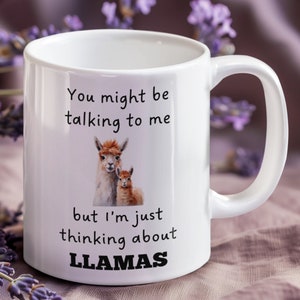 Thinking About Llamas Mug, Llama Gift, Llama Mug, Funny Llamas Gifts, Llamas Lover Gift, Llama Gift Idea