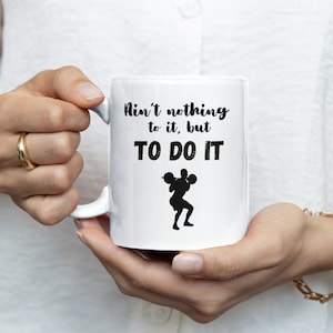 Do It Ceramic Mug 11oz, Gift For Friend, Inspirational Quote, Gym Mug, Gym Lover Gift, Fitness Freak Present, Weightlifter Mug, Bodybuilder