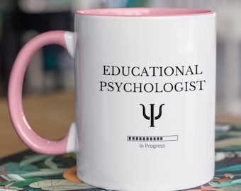 Tazza personalizzata per psicologo educativo, regalo divertente per psicologo, tazza per psicologo educativo in corso, studente di psicologia