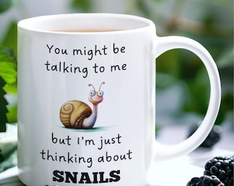Denk aan slakkenmok, grappige slakcadeaus, cadeau slakliefhebber, slakverjaardagscadeau, slaktheekopje