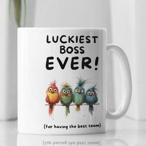 Luckiest Boss Ever Mug, Manager Gift, Funny Boss Mug, Gift From Employees