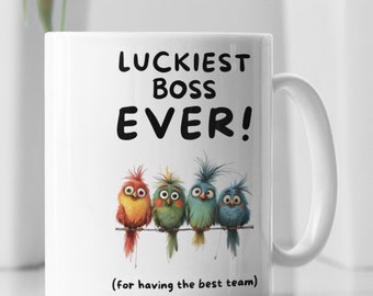 Luckiest Boss Ever Mug, Manager Gift, Funny Boss Mug, Gift From Employees
