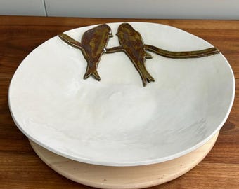 Jonathan and Levingston - Handmade Ceramic Platter / One of a kind / Stoneware Serving Dish