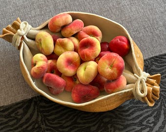 Fruitopia - Handmade Ceramic Fruit Bowl / One of a kind Stoneware Serving Vessel