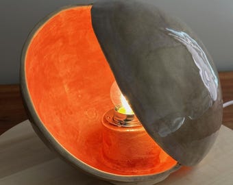 Aura - Handmade Stoneware Table Lamp – Sculptural Ambient Lighting