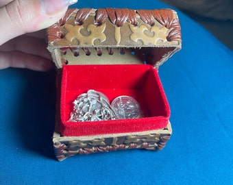 Boîte à bijoux en cuir