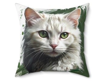 Spun Polyester Square cat Pillow