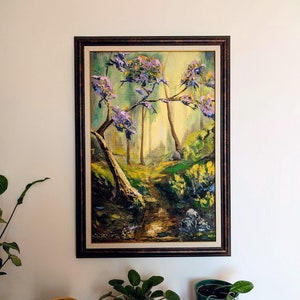 Original Oil Painting of Enchanted Forest - Oil Painting on Canvas - Hand Painted Artwork