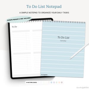 Digital att-göra-lista, anteckningsblock, minimal daglig uppgiftslista, enkel produktivitet