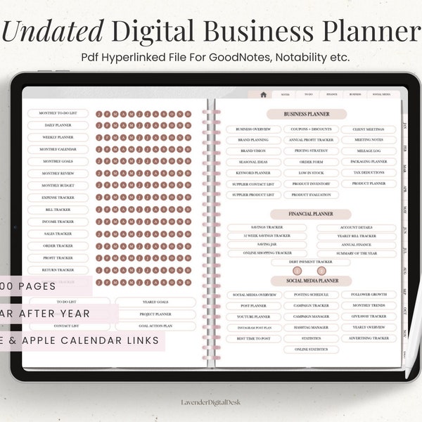 Business Planner Etsy