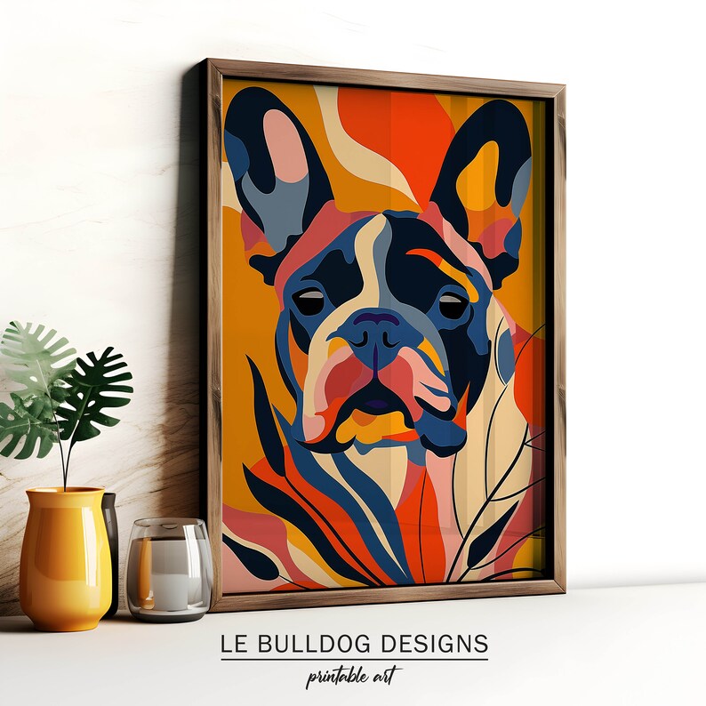 Matisse French Bulldog Art Print: Mid-century Modern Dog Poster ...