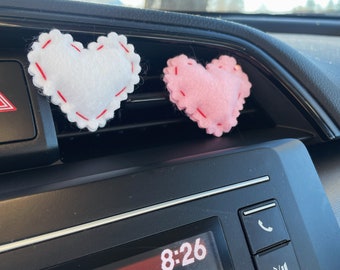 Set of 2 heart car vent clips (unscented)