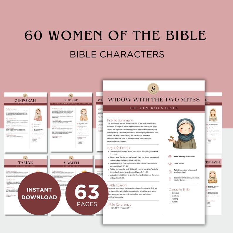 60 Women of the Bible | Printable Bible Study Guide PDF | Christian ...